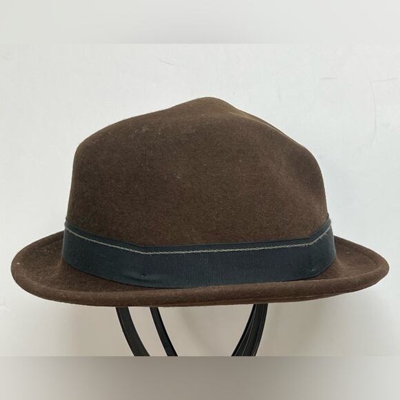 Goorin Bros Fedora Brown Wool Fedora Hat SIZE XL  100% Wool WPL 5923 MADE IN USA - Picture 4 of 9